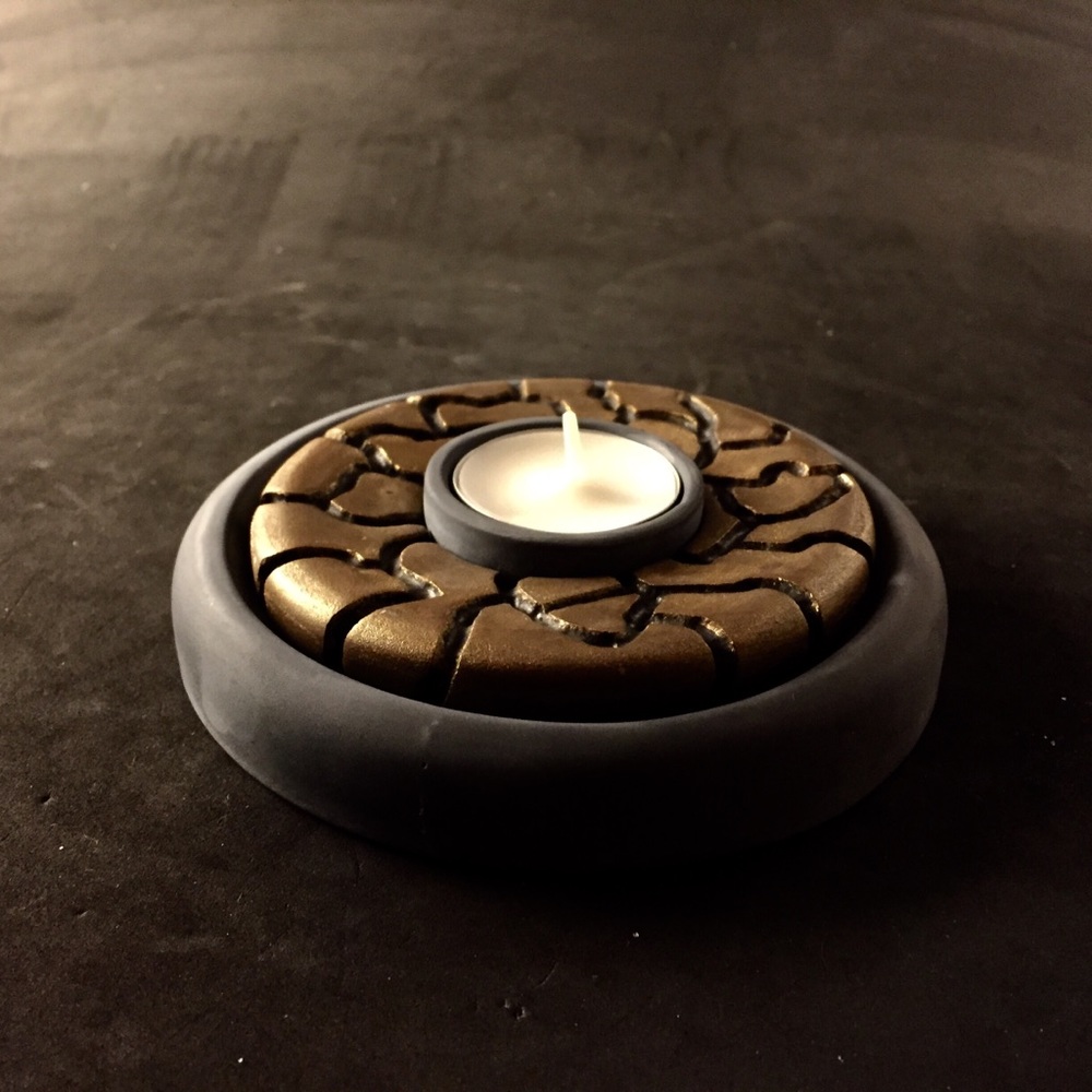 Handmade Stone Candle Holder